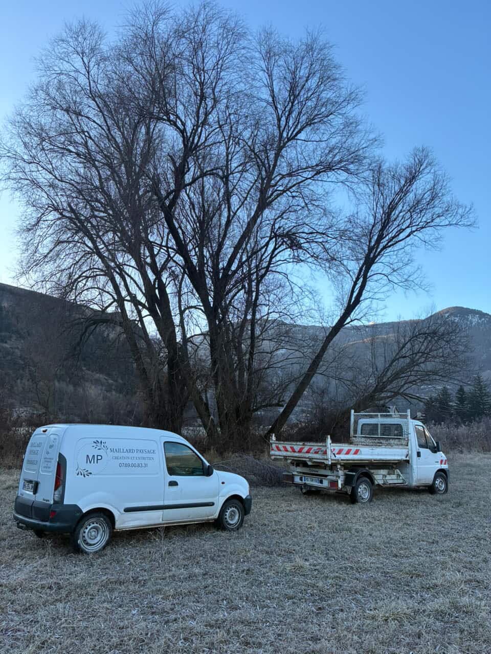 Véhicules Maillard Paysage au crépuscule